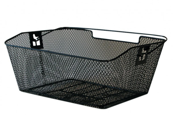 Hinterradkorb PVC 39x30x17cm,schwarz,engmaschig,abgeschrä.